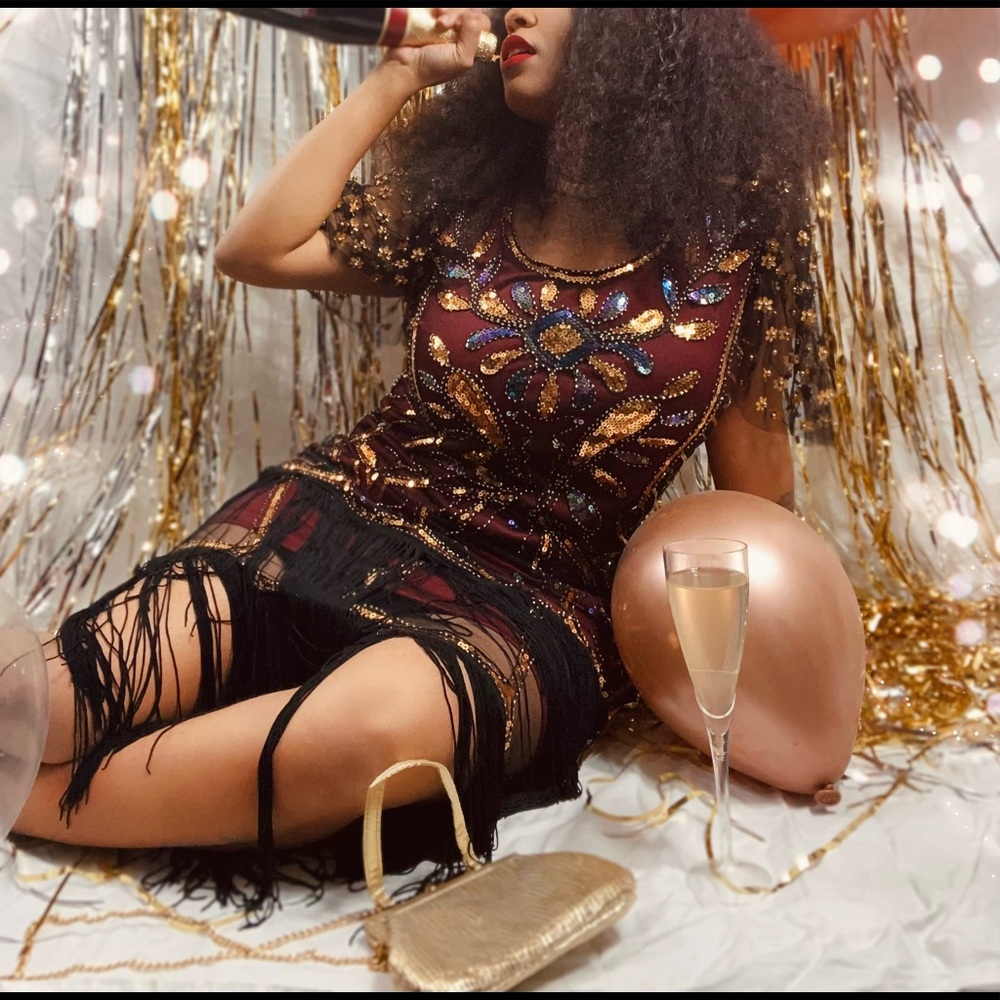 Modern sequin fringe